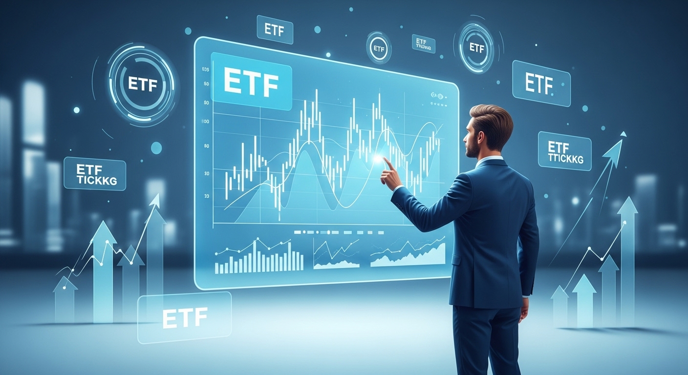 Investor analyzing ETF charts and financial data for smarter investing