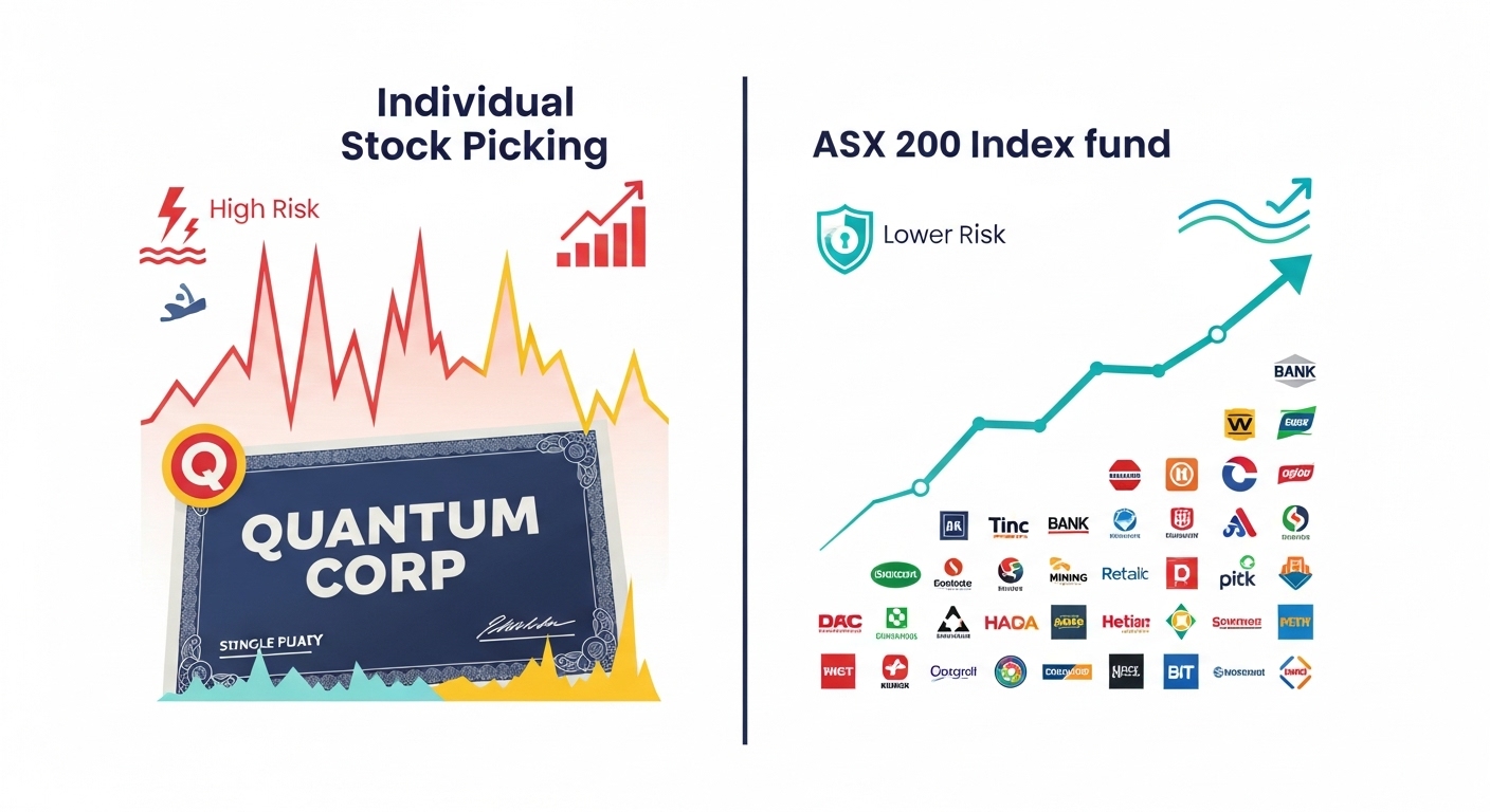 Comparing ASX 200 index funds vs individual stocks for smart investing