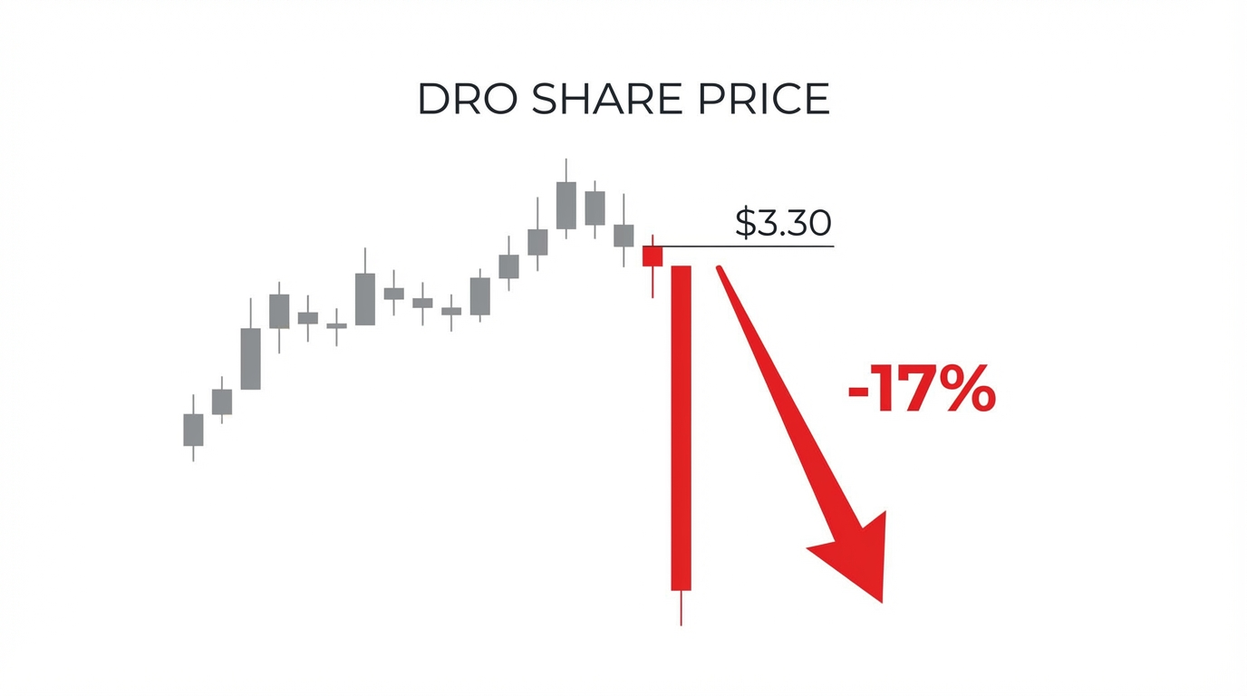 DroneShield CEO exit market snapshot showing the 17% price plunge and trends.