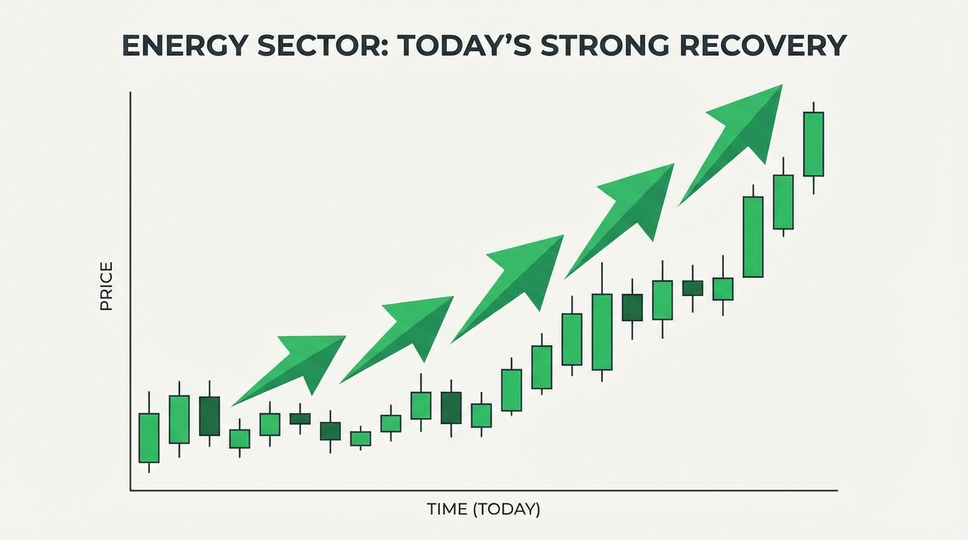 Middle East oil volatility market snapshot showing today's trends and percentage changes across the energy sector.