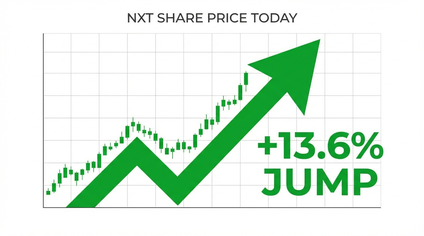 NextDC surge market snapshot showing today's trends and percentage changes for NXT shares.